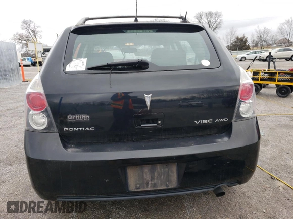 2009 Pontiac Vibe with VIN 5Y2SM670X9Z461303, listed as a Copart auction lot 43227795 with 140,771 mi miles and Salvage Title. Bid and sale history available at carsss.com. Image 6.
