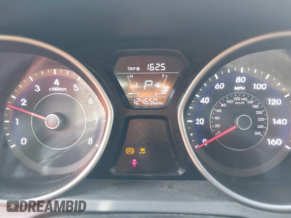 2016 Hyundai Elantra SE with VIN 5NPDH4AE9GH711804, listed as a IAAI auction lot 42451824 with 124,650 mi miles and . Bid and sale history available at DreamBid. Image 7.