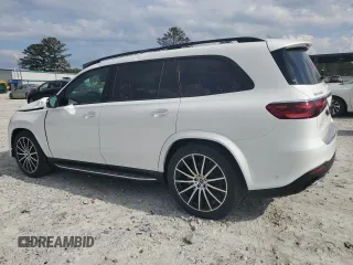 2025 Mercedes-Benz GLS with VIN 4JGFF5KE0SB332070, listed as a Copart auction lot 48843365 with 7 mi miles and Salvage Title. Bid and sale history available at carsss.com. Image 2.