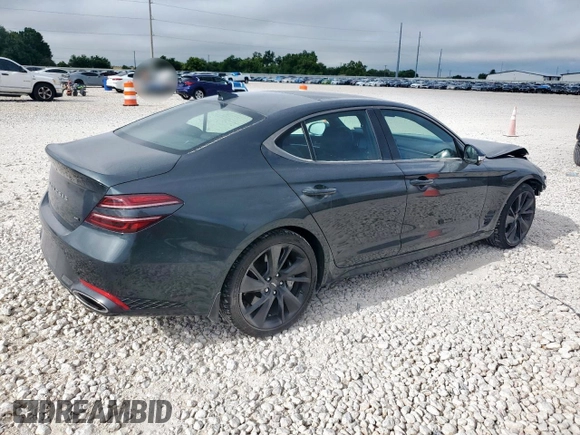 2023 Genesis G70 3.3T with VIN KMTG54TE6PU114300, listed as a Copart auction lot 62484525 with 18,850 mi miles and Salvage title. Bid and sale history available at DreamBid. Image 3.