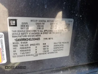 2014 GMC Acadia SLT with VIN 1GKKRRKD4EJ304425, listed as a Copart auction lot 49609285 with 126,159 mi miles and Clean Title. Bid and sale history available at carsss.com. Image 12.