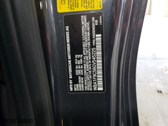 2016 BMW 2 Series 228i with VIN WBA1F9C56GV545225, listed as a Copart auction lot 72135124 with 111,410 mi miles and Salvage Title. Bid and sale history available at carsss.com. Image 13.