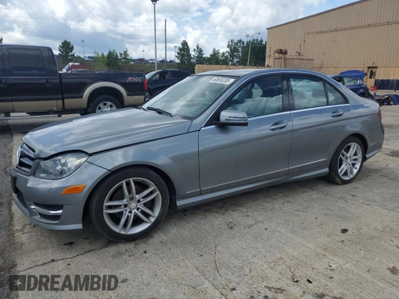 2014 Mercedes-Benz C 250 Sport with VIN WDDGF4HBXER320459, listed as a Copart auction lot 60655285 with 125,954 mi miles and Clean title. Bid and sale history available at DreamBid. Image 1.