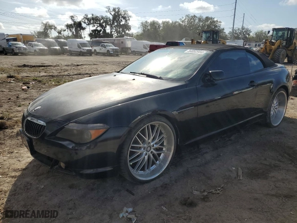 2005 BMW 6 Series 645Ci with VIN WBAEK73405B325330, listed as a Copart auction lot 84052984 with 138,783 mi miles and Salvage Title. Bid and sale history available at carsss.com. Image 1.