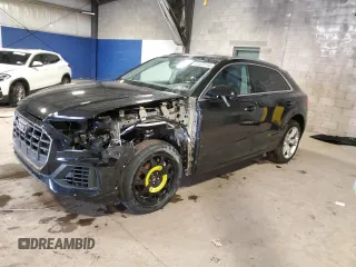 2023 Audi Q8 Premium with VIN WA1AVBF17PD020440, listed as a Copart auction lot 87322714 with 9,963 mi miles and Salvage title. Bid and sale history available at DreamBid. Image 1.
