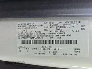 2021 Ford Transit Cargo with VIN 1FTBR1Y82MKA76523, listed as a IAAI auction lot 42679221 with 39,449 mi miles and . Bid and sale history available at DreamBid. Image 17.