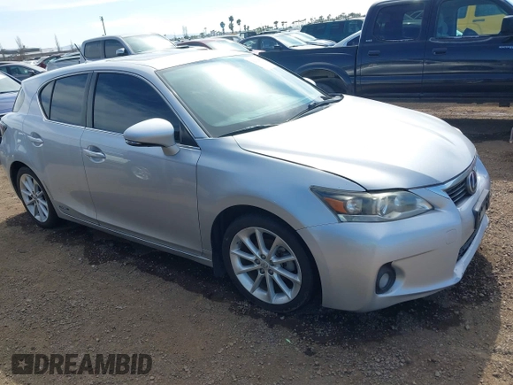 2012 Lexus CT CT 200h with VIN JTHKD5BH0C2054726, listed as a IAAI auction lot 42032885 with 112,429 mi miles and . Bid and sale history available at carsss.com. Image 1.