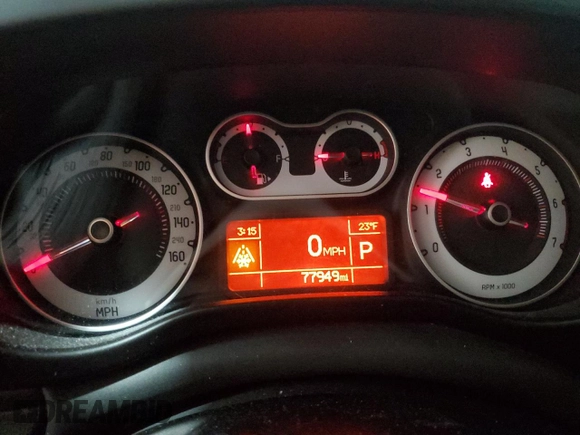 2016 FIAT 500L Trekking with VIN ZFBCFADH4GZ038065, listed as a Copart auction lot 42003775 with 77,949 mi miles and Salvage Title. Bid and sale history available at carsss.com. Image 9.