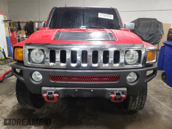 2006 Hummer H3 with VIN 5GTDN136768286831, listed as a Copart auction lot 77147574 with 193,459 mi miles and Salvage Title. Bid and sale history available at carsss.com. Image 5.