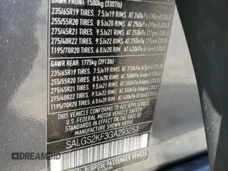 2016 Land Rover Range Rover HSE с VIN SALGS2KF3GA293251, выставлен на аукционе Copart как лот 53106225 с пробегом 139 026 миль миль и Чистый • Clean title. История ставок и продаж доступна на DreamBid. Изображение 13.