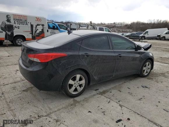 2013 Hyundai Elantra GLS with VIN 5NPDH4AE3DH173015, listed as a Copart auction lot 46912105 with 165,569 mi miles and Salvage Title. Bid and sale history available at carsss.com. Image 3.