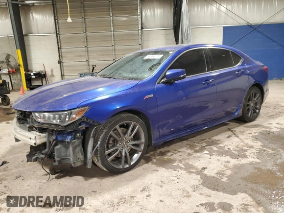 2019 Acura TLX w/Advance Pkg with VIN 19UUB3F82KA801294, listed as a Copart auction lot 89244275 with 118,541 mi miles and Salvage Title. Bid and sale history available at carsss.com. Image 1.