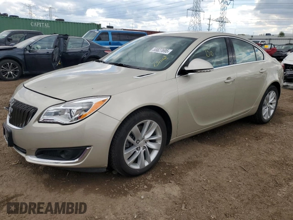 2015 Buick Regal with VIN 2G4GK5EXXF9127005, listed as a Copart auction lot 58827695 with 59,636 mi miles and Salvage title. Bid and sale history available at DreamBid. Image 1.