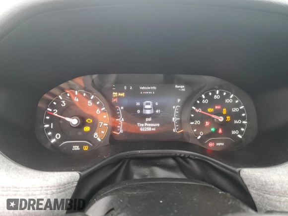 2022 Jeep Compass Latitude Lux with VIN 3C4NJDFB7NT109259, listed as a Copart auction lot 55744815 with 62,258 mi miles and Non repairable. Bid and sale history available at DreamBid. Image 9.