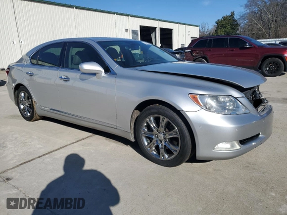 2008 Lexus LS 460 with VIN JTHBL46F185053614, listed as a Copart auction lot 46402145 with 174,227 mi miles and Salvage Title. Bid and sale history available at DreamBid. Image 4.