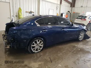 2019 Infiniti Q50 3.0t LUXE with VIN JN1EV7ARXKM593216, listed as a Copart auction lot 49495615 with 0 mi miles and Salvage Title. Bid and sale history available at carsss.com. Image 3.