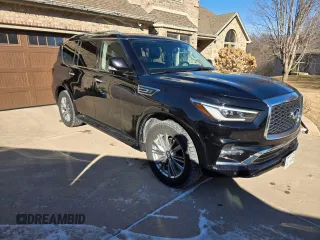 2018 Infiniti QX80 with VIN JN8AZ2NE7J9193341, listed as a Copart auction lot 53308265 with 91,809 mi miles and Clean Title. Bid and sale history available at carsss.com. Image 1.
