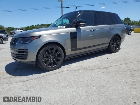 2021 Land Rover Range Rover P525 Westminster with VIN SALGS2SE3MA450912, listed as a Copart auction lot 57642085 with 75,755 mi miles and Salvage title. Bid and sale history available at DreamBid. Image 1.