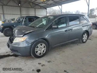 2012 Honda Odyssey LX with VIN 5FNRL5H27CB114813, listed as a Copart auction lot 48942345 with 204,061 mi miles and Salvage Title. Bid and sale history available at carsss.com. Image 1.