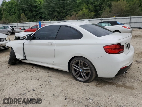 2018 BMW 2 Series 230i xDrive with VIN WBA2J3C54JVA49821, listed as a Copart auction lot 61046555 with 51,167 mi miles and Salvage title. Bid and sale history available at DreamBid. Image 2.