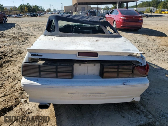 1987 Ford Mustang with VIN 1FABP40E6HF228235, listed as a Copart auction lot 76833284 with 95,222 mi miles and Salvage title. Bid and sale history available at DreamBid. Image 6.