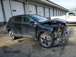 2021 Jeep Compass Limited with VIN 3C4NJDCBXMT550631, listed as a Copart auction lot 45648605 with 55,092 mi miles and Salvage Title. Bid and sale history available at DreamBid. Image 4.