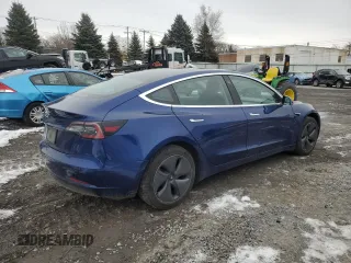 2020 Tesla Model 3 Standard Range Plus with VIN 5YJ3E1EA5LF625456, listed as a Copart auction lot 80926294 with 118,358 mi miles and Salvage Title. Bid and sale history available at DreamBid. Image 3.