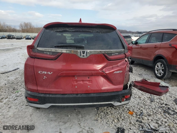 2022 Honda CR-V EX-L with VIN 5J6RW2H86NA005436, listed as a Copart auction lot 44700275 with 48,750 mi miles and Clean Title. Bid and sale history available at carsss.com. Image 6.