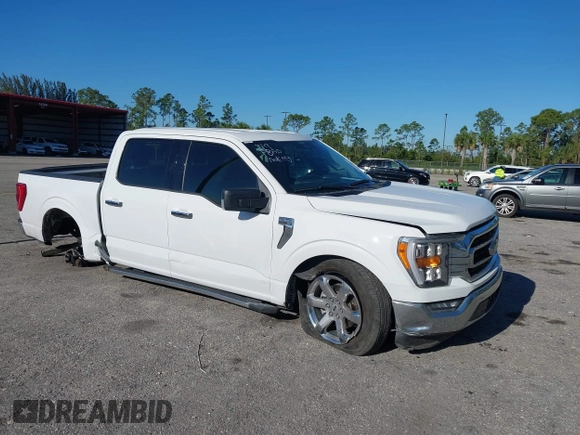 2023 Ford F-150 XL with VIN 1FTEW1CP1PKE62116, listed as a IAAI auction lot 41825434 with 27,908 mi miles. Bid and sale history available at carsss.com. Image 1.