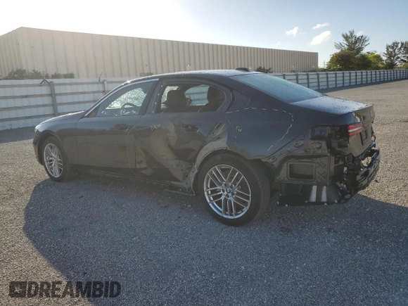 2025 BMW 5 Series 530i with VIN WBA43FJ04SCT73258, listed as a Copart auction lot 45519765 with 6,872 mi miles and Clean Title. Bid and sale history available at carsss.com. Image 2.