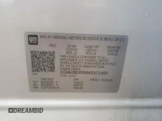 2021 Chevrolet Blazer RS с VIN 3GNKBERS9MS571402, выставлен на аукционе Copart как лот 56555465 с пробегом 82 115 миль миль и Списание • Salvage title. История ставок и продаж доступна на DreamBid. Изображение 13.