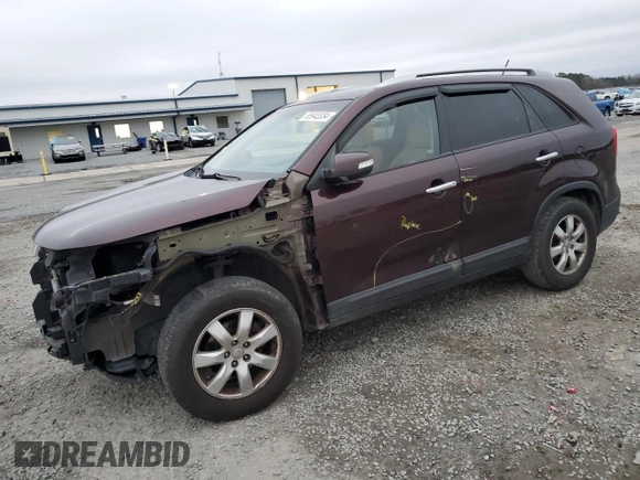 2013 Kia Sorento LX with VIN 5XYKT4A20DG314559, listed as a Copart auction lot 85943334 with 166,771 mi miles and Salvage title. Bid and sale history available at DreamBid. Image 1.