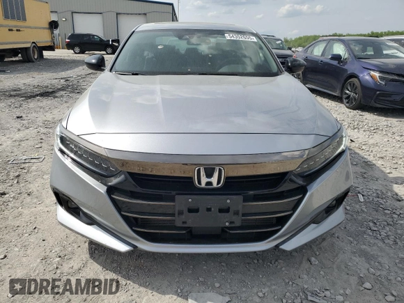 2021 Honda Accord Sport with VIN 1HGCV2F34MA004730, listed as a Copart auction lot 54352655 with 44,412 mi miles and Salvage title. Bid and sale history available at DreamBid. Image 5.