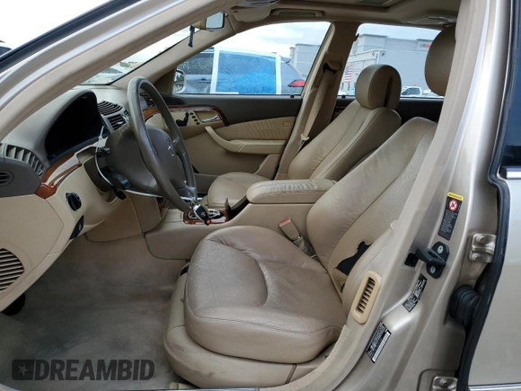 2003 Mercedes-Benz S-Class 4.3L with VIN WDBNG70J13A378120, listed as a Copart auction lot 42592815 with 0 mi miles and Salvage Title. Bid and sale history available at carsss.com. Image 7.