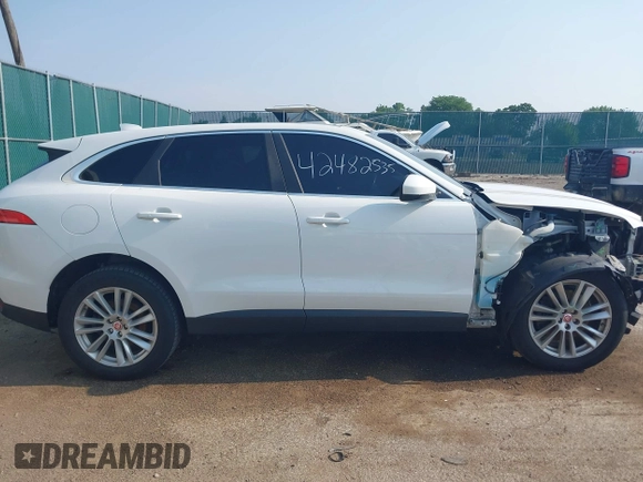 2017 Jaguar F-Pace 35t Prestige with VIN SADCK2BV7HA069340, listed as a IAAI auction lot 42482535 with 99,861 mi miles and . Bid and sale history available at DreamBid. Image 13.