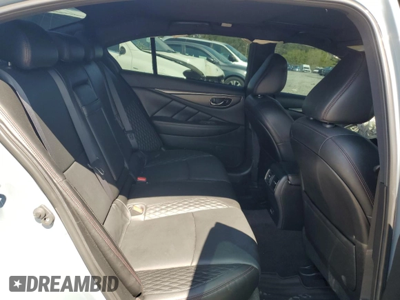 2022 Infiniti Q50 Red Sport 400 with VIN JN1FV7DR4NM390178, listed as a Copart auction lot 69999424 with 27,794 mi miles and Salvage title. Bid and sale history available at DreamBid. Image 10.