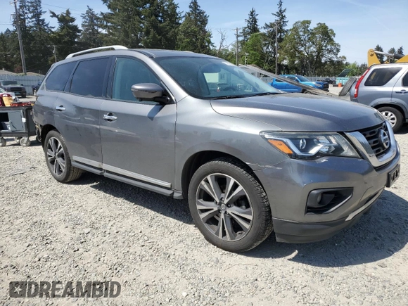 2020 Nissan Pathfinder Platinum with VIN 5N1DR2DM9LC588012, listed as a Copart auction lot 55823095 with 75,052 mi miles and Salvage title. Bid and sale history available at DreamBid. Image 4.