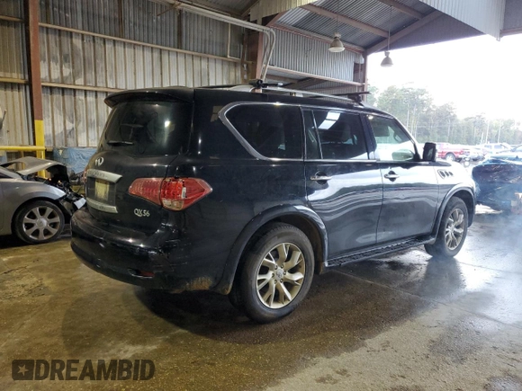 2012 Infiniti QX56 7-passenger with VIN JN8AZ2NF0C9515880, listed as a Copart auction lot 79430204 with 190,635 mi miles and Clean Title. Bid and sale history available at carsss.com. Image 4.