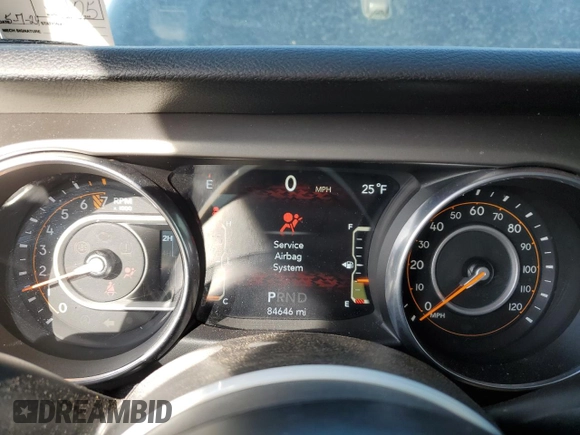 2019 Jeep Wrangler Unlimited Sport with VIN 1C4HJXDG2KW566080, listed as a Copart auction lot 44559215 with 84,646 mi miles and Salvage title. Bid and sale history available at DreamBid. Image 9.