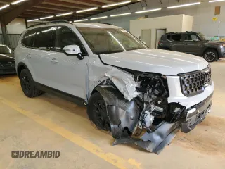 2025 Kia Telluride SX X-Line with VIN 5XYP5DGC2SG591453, listed as a Copart auction lot 55469695 with 4,027 mi miles and Salvage title. Bid and sale history available at DreamBid. Image 4.