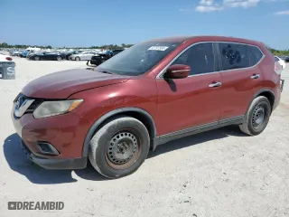 2015 Nissan Rogue S with VIN KNMAT2MT2FP504352, listed as a Copart auction lot 52797585 with 156,644 mi miles and Salvage Title. Bid and sale history available at carsss.com. Image 1.