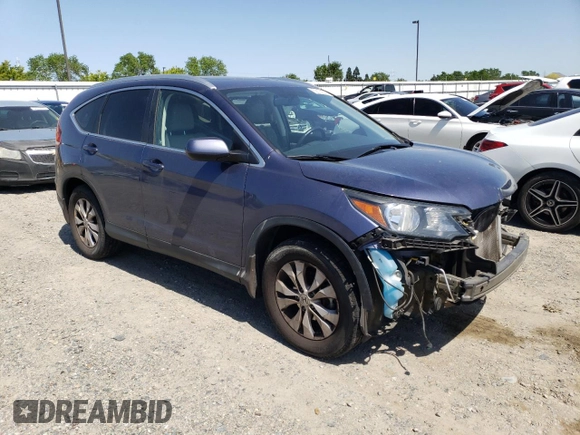 2012 Honda CR-V EX-L with VIN 5J6RM3H71CL048179, listed as a Copart auction lot 52107535 with 104,991 mi miles and Salvage Title. Bid and sale history available at carsss.com. Image 4.