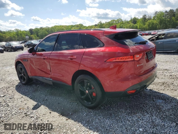 2018 Jaguar F-Pace 25t Premium with VIN SADCJ2FX6JA267072, listed as a Copart auction lot 52867035 with 77,057 mi miles and Salvage Title. Bid and sale history available at DreamBid. Image 2.