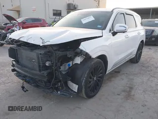 2024 Hyundai Palisade Calligraphy z VIN KM8R7DGE2RU763909, wystawiony jako IAAI lot #41850857 z przebiegiem 21 136 mil mil oraz . Historia ofert i sprzedaży dostępna na DreamBid. Obrazek 2.