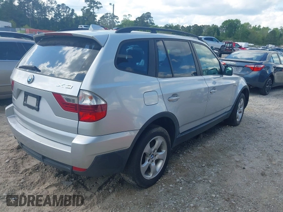 2007 BMW X3 3.0si with VIN WBXPC934X7WF21457, listed as a IAAI auction lot 41903881 with 1 mi miles. Bid and sale history available at carsss.com. Image 4.