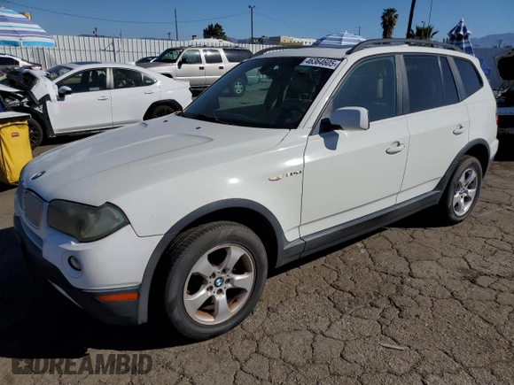 2007 BMW X3 3.0si with VIN WBXPC93467WF19544, listed as a Copart auction lot 46364605 with 260,116 mi miles and Clean Title. Bid and sale history available at carsss.com. Image 1.
