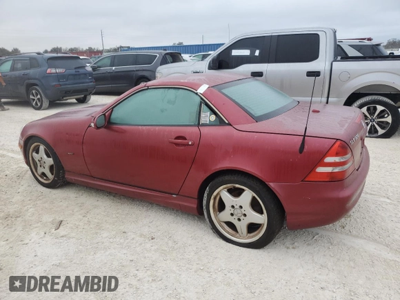 2001 Mercedes-Benz SLK-Class with VIN WDBKK65FX1F182919, listed as a Copart auction lot 76783614 with Not Provided miles and Non Repairable. Bid and sale history available at carsss.com. Image 2.