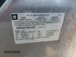 2010 Chevrolet Equinox LTZ with VIN 2CNFLGEY7A6314872, listed as a Copart auction lot 86433824 with 165,061 mi miles and Salvage Title. Bid and sale history available at DreamBid. Image 15.
