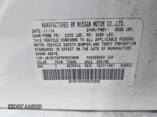 2015 Infiniti Q50 Premium z VIN JN1BV7AP5FM333958, wystawiony jako IAAI lot #42351044 z przebiegiem 158 428 mil mil oraz . Historia ofert i sprzedaży dostępna na DreamBid. Obrazek 9.