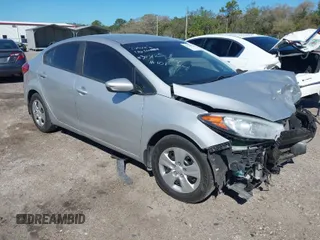2016 Kia Forte LX with VIN KNAFK4A67G5508216, listed as a IAAI auction lot 41734076 with 107,584 mi miles. Bid and sale history available at carsss.com. Image 1.